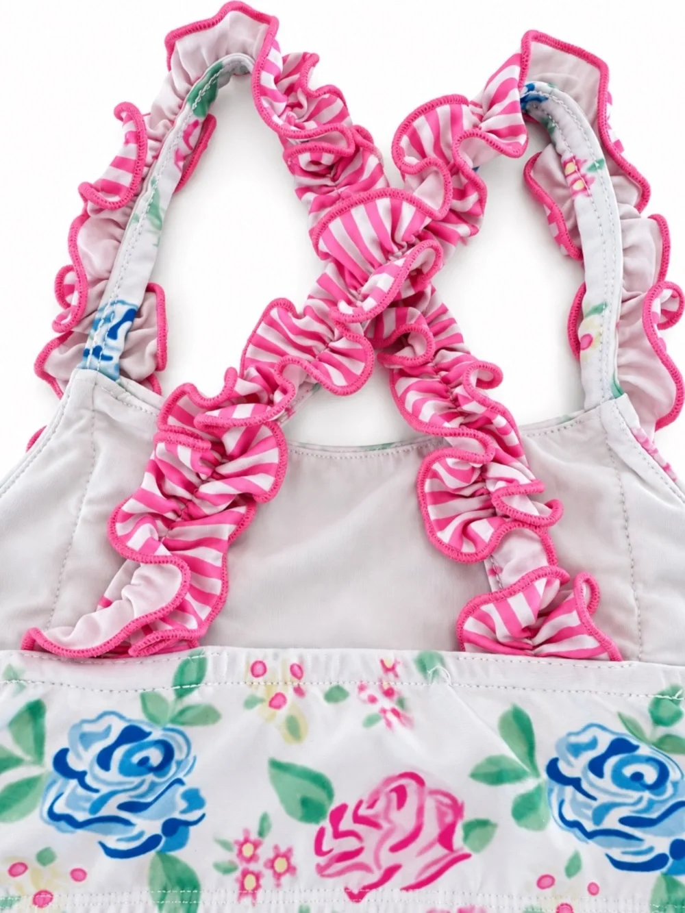 Classic Whimsy Floral Ruffle Bikini Set Size 6
